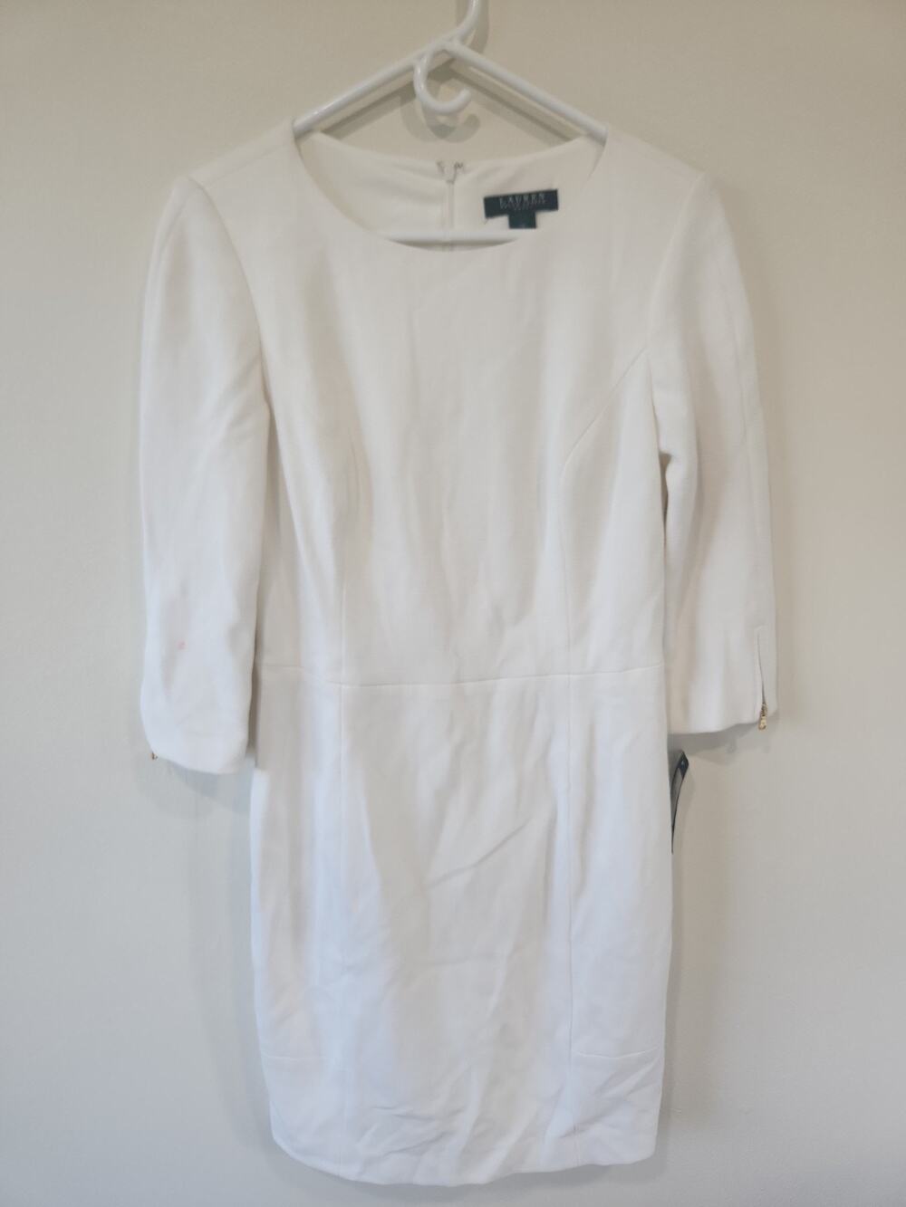 Ralph Lauren Boat Neck Shift Dress Size 10 Stylish Lined NWT READ